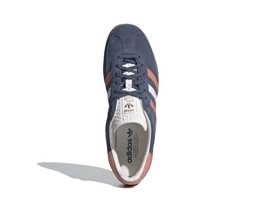 Adidas Gazelle Indoor Blue Wonder Clay detail — premium suede Wonder Clay finish