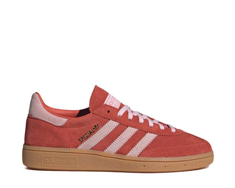 Adidas Handball Spezial Bright Red — women's bright red and pastel pink sneaker