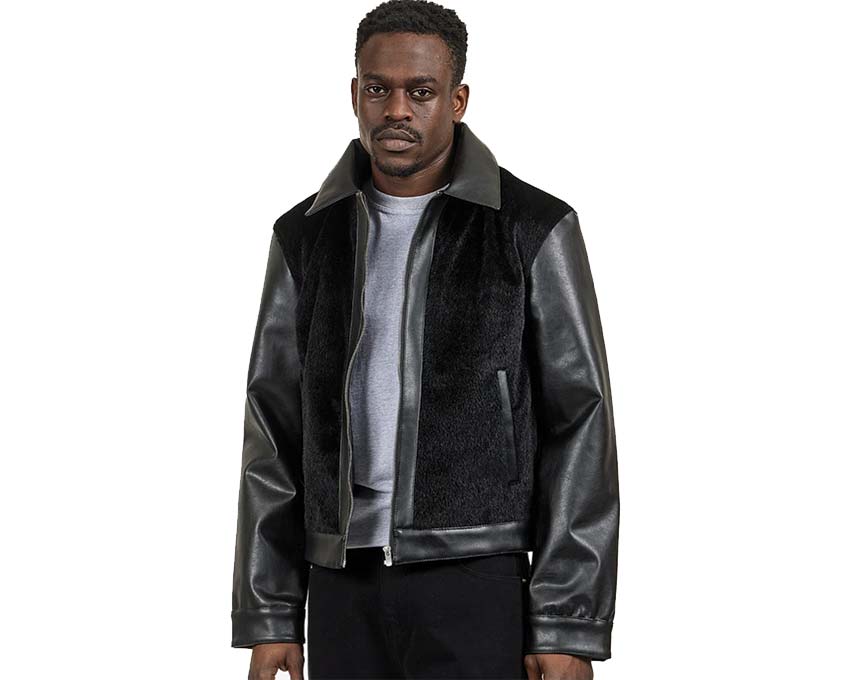 Arte Jasper Double Jacket Black detail — technical back seams
