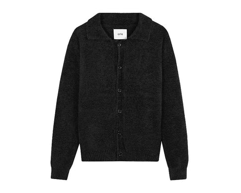 Arte Kyle Fluffy Cardigan Black — Unisex-Cardigan flauschig Streetwear