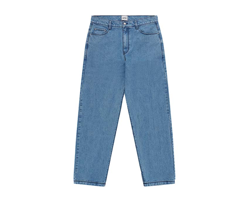 Arte Poage Back Heart Pants Denim — Unisex-Hose Denim Herz hinten