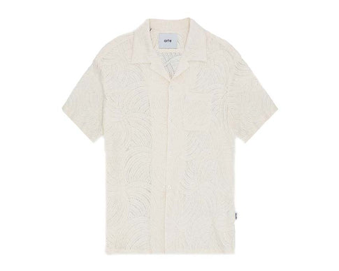 Arte Stan Croche Shirt Cream — unisex crochet textured shirt