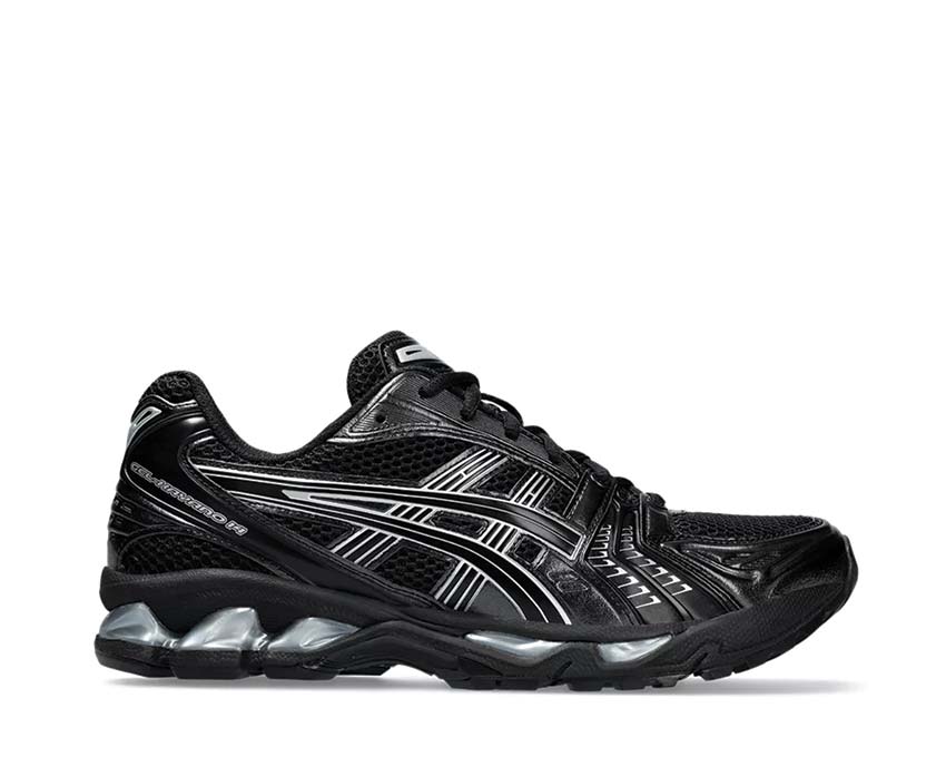 Asics Gel Kayano 14 Black Silver Black/Pure Silver — men's running shoe Gel cushioning front/rear