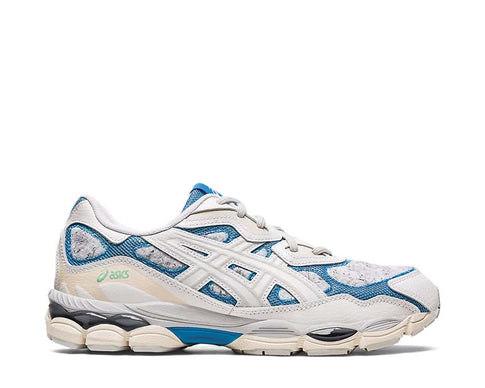 Asics Gel NYC White/Dolphin Blue — Herren-Laufschuh Vintage-Sneaker urbaner Stil