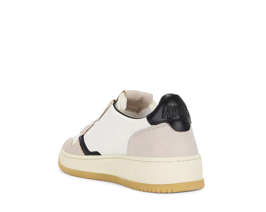Autry Medalist Low Canvas Sand White Black sole — thick crepe sole