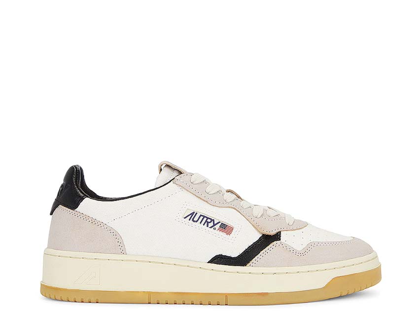 Autry Medalist Low Canvas Sand White Black — men's sneaker canvas American sport