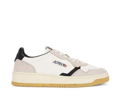 Autry Medalist Low Canvas Sand White Black — men's sneaker canvas American sport