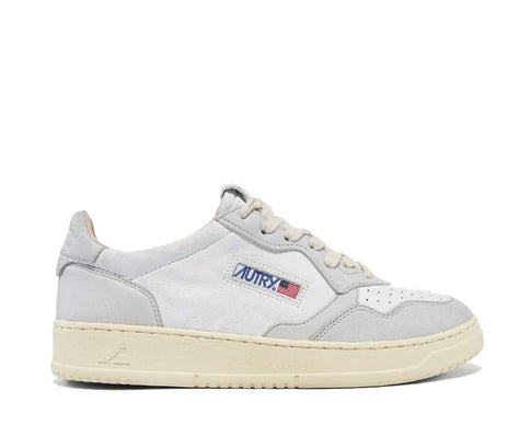 Autry Medalist Low Goat Wash White/Vapor — sneaker homme cuir lavé nude