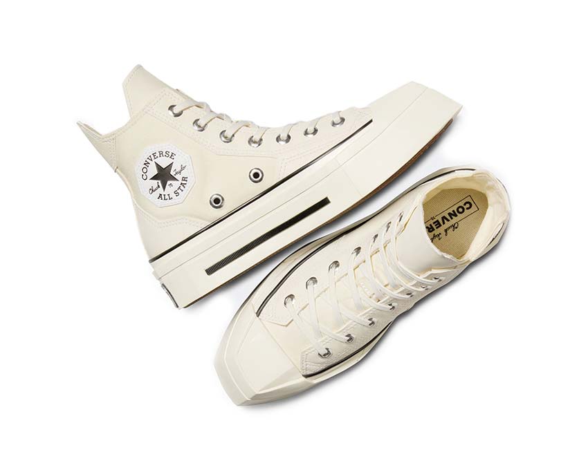 Converse Chuck 70 De Luxe Squared Hi Khaki Off White Detail — Zunge