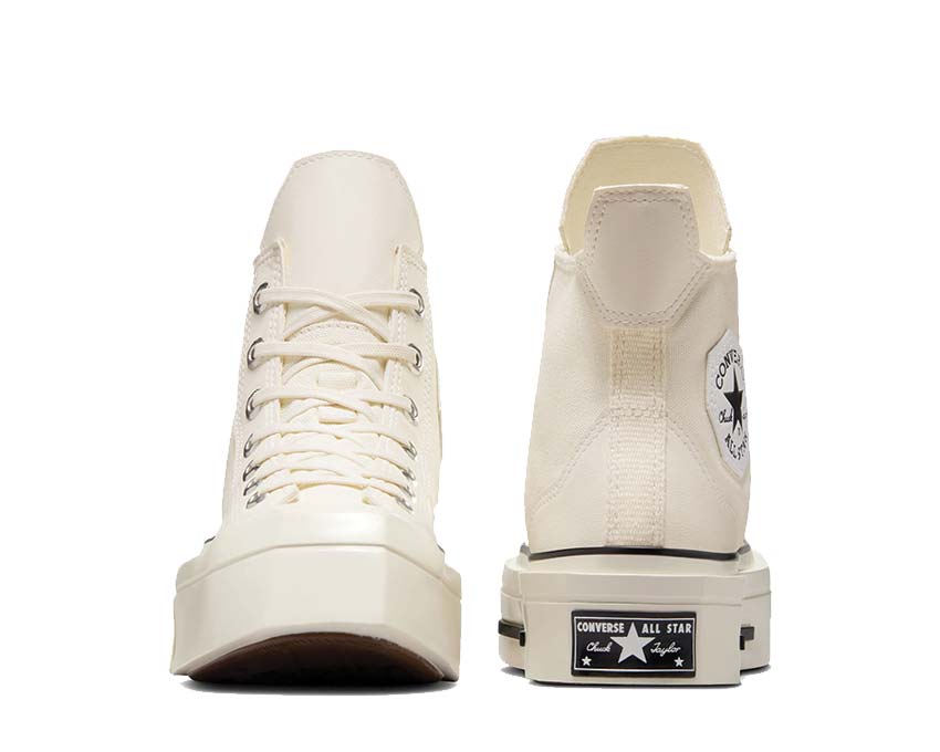 Converse Chuck 70 De Luxe Squared Hi Khaki Off White Sohle — Plattformsohle