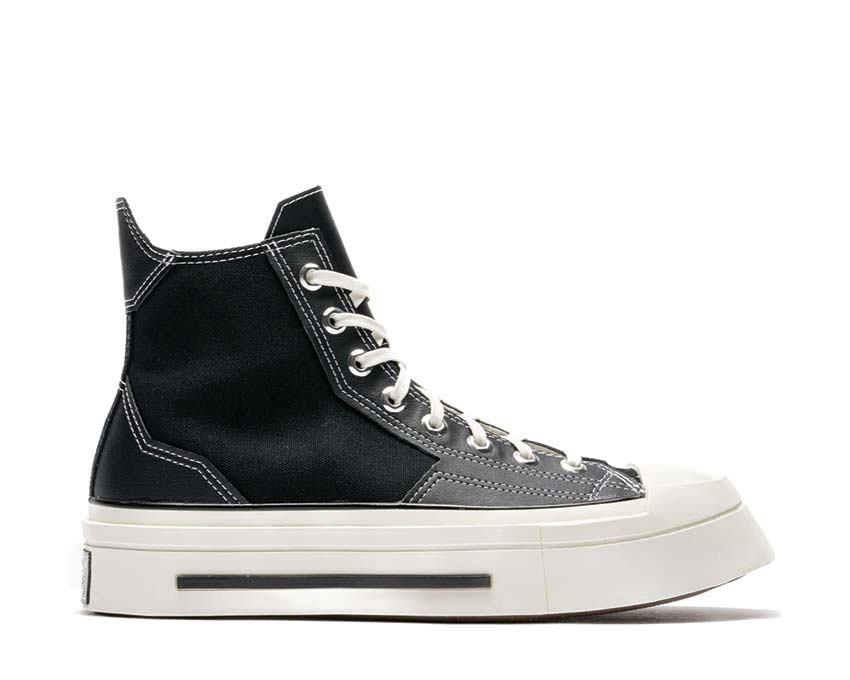 Converse Chuck 70 De Luxe Squared Hi Black — Damen-Sneaker eckige Plattform