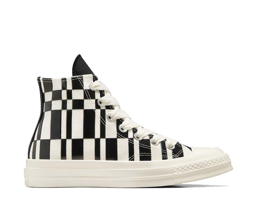 Converse Chuck 70 Hi Checkered Egret/Black — women's sneaker checkerboard skate