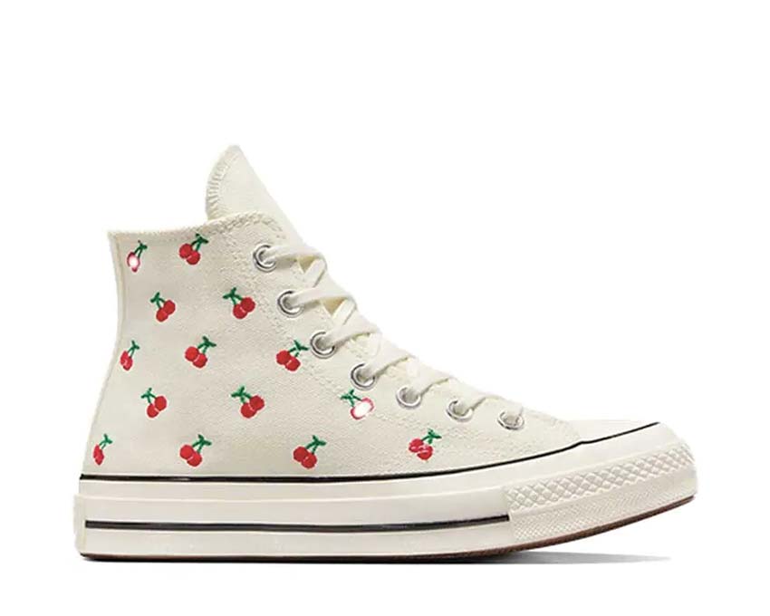 Converse Chuck 70 Hi Egret Black Red — men's sneaker tricolor retro canvas