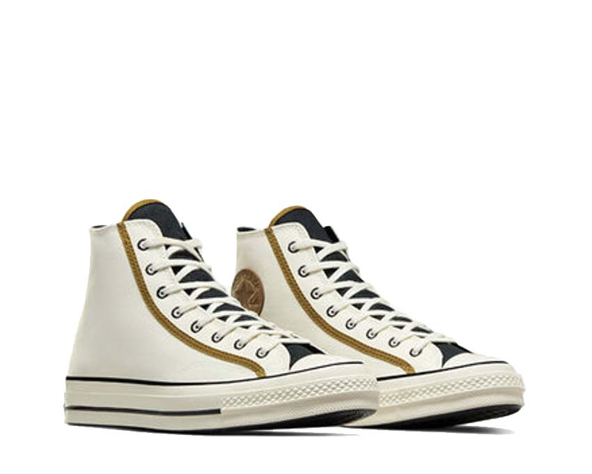 Converse Chuck 70 Hi Hidden Khaki vue latérale — toile épaisse kaki