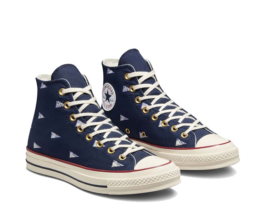 Converse Chuck 70 Hi Navy/Ultra Violet side view — two-tone navy and ultra violet