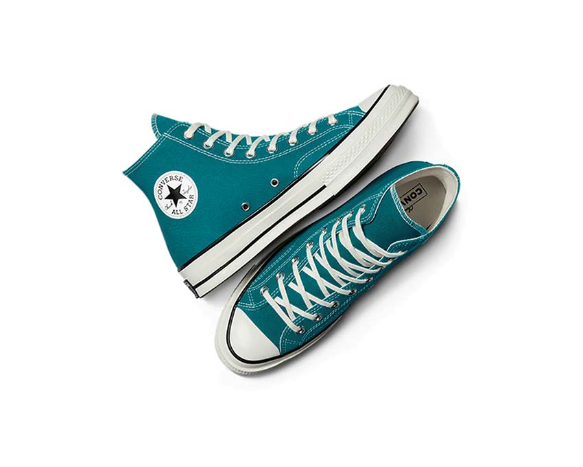 Converse Chuck 70 Hi Teal Universe détail — œillets métal détail premium
