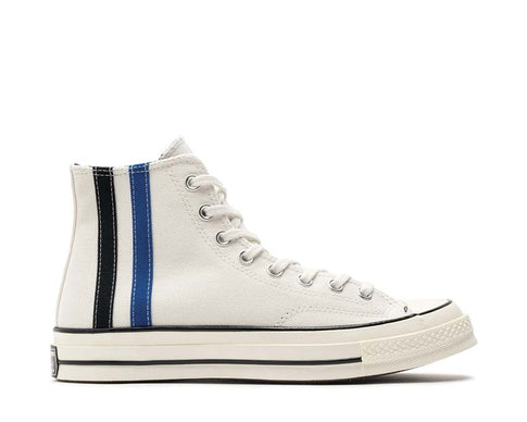 Converse Chuck 70 Hi Vintage White/Blue-Cream — Herren-Sneaker Retro Vintage Streifen