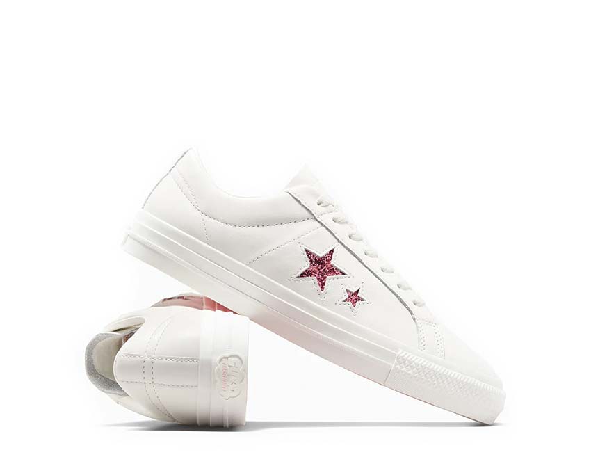 Converse X Turnstile One Star Pro White/Pink Sohle — vulkanisierte One Star Pro Sohle