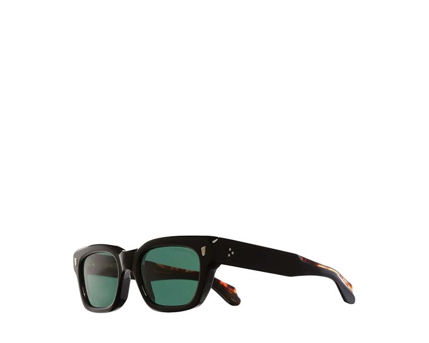 Cutler And Gross 1391 Rectangle Black vue — monture acétate noir finitions premium