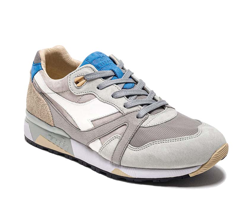 Diadora N9000 Italia Nickel Free Seitenansicht — Profil Leder weiß