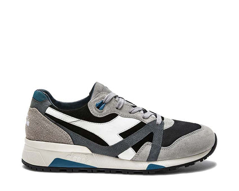 Diadora N9000 Italia Black Paloma Grey — Herren-Sneaker Leder vintage Italien