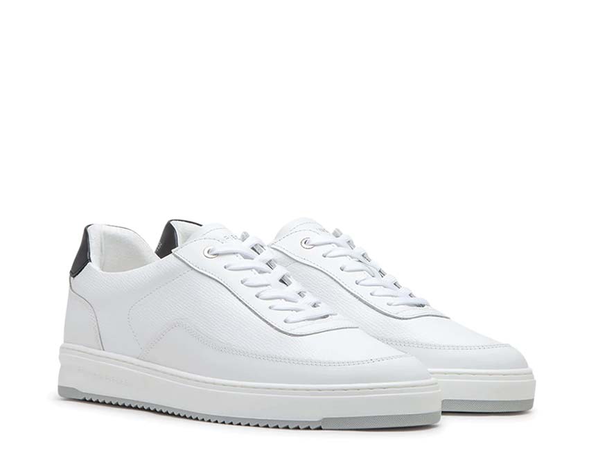 Filling Pieces Mondo Crumbs White Seitenansicht — weißes strukturiertes Leder Crumbs