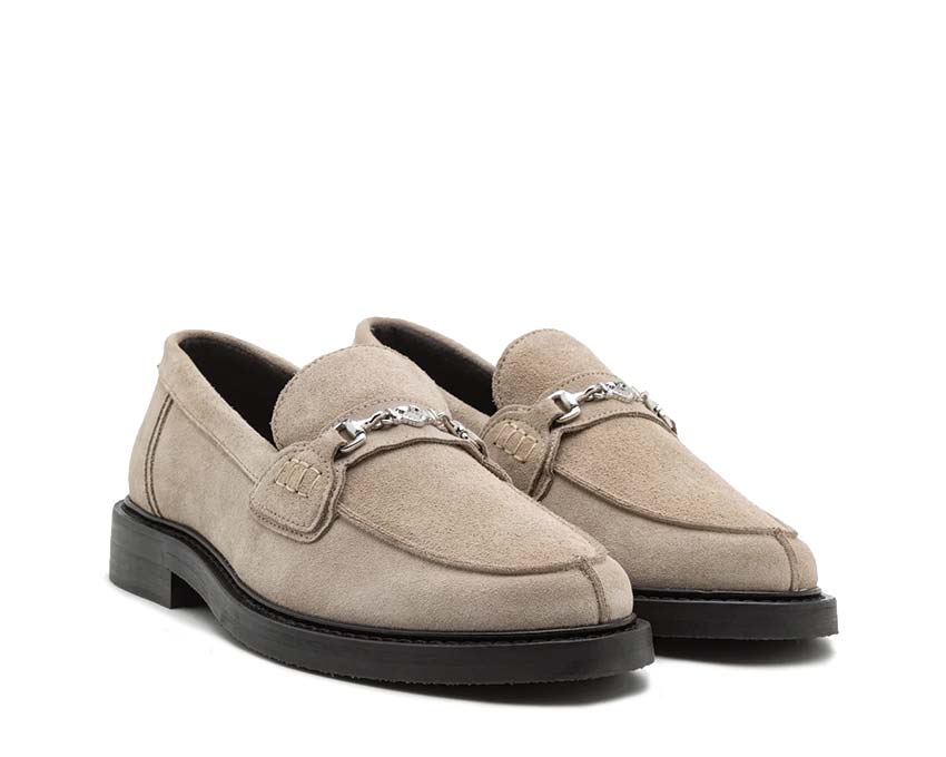 Filling Pieces Loafer Suede Taupe Seitenansicht — Premium-Wildleder taupe