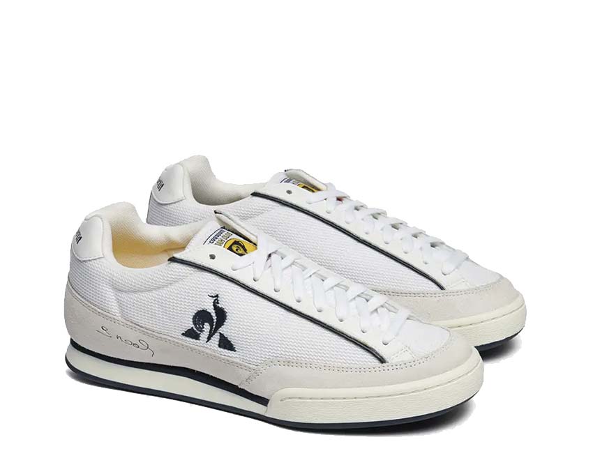 Le Coq Sportif Noah Club OG Optical White side view — canvas profile rooster logo