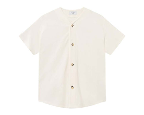 Les Deux Barry Baseball Jersey Shirt Light Ivory — men's shirt baseball jersey