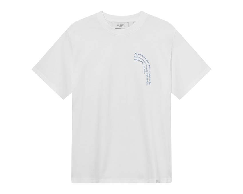 Les Deux Coastal T-Shirt White — t-shirt unisex cotone motivo costiero
