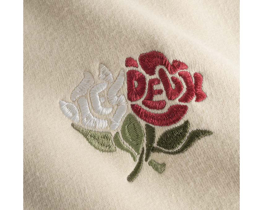Les Deux Felipe Hoodie Ivory side view — thick cotton hood