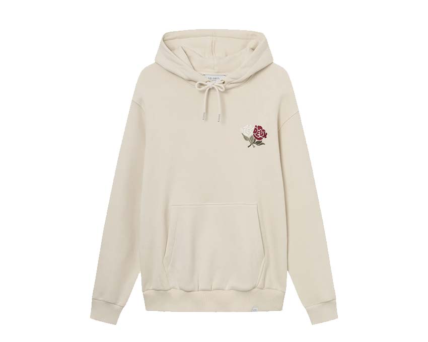 Les Deux Felipe Hoodie Ivory — unisex hoodie cotton embroidered logo
