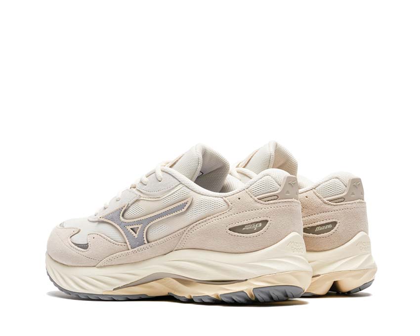 Mizuno Wave Rider Beta White Sand/Ultimate Gray semelle — semelle Wave légère