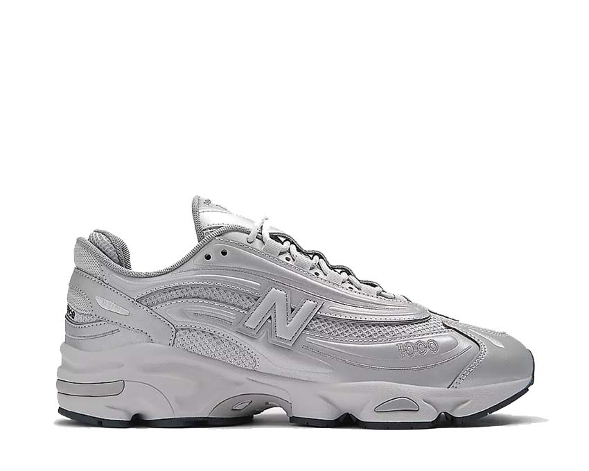 New Balance 1000 Silver Metallic Raincloud — men's lifestyle retro sneaker