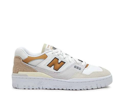 New Balance 550 W Cream Brown — Damen Basketball Vintage Cupsole Sneaker