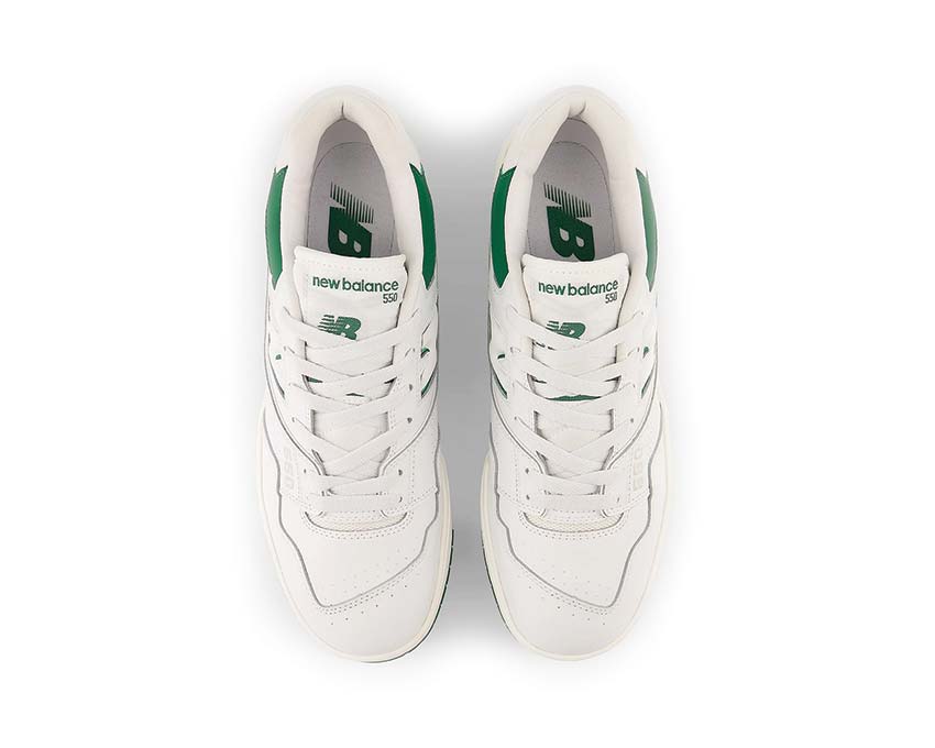New Balance 550 White Green sole — vintage cupsole