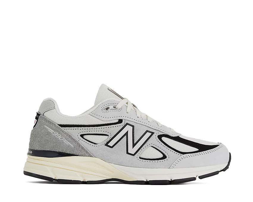 New Balance 990v4 Made in USA Grey Black — unisex sneaker mesh and suede