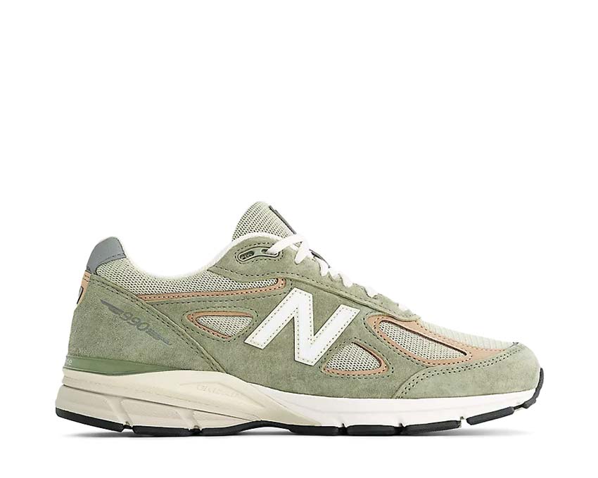 New Balance 990v4 Olive Incense Made in USA — unisex olive suede American sneaker