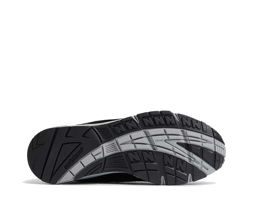 New Balance 991 V1 Urban Winter Black — three quarters back view turbulence