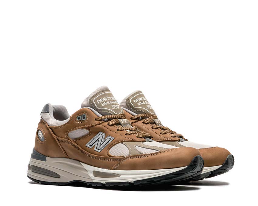New Balance 991 V2 Made in UK Coco Mocca Seitenansicht — Made in England Konstruktion