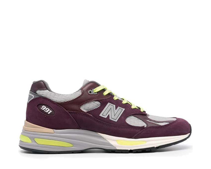 New Balance 991v2 X Patta Burgundy — sneaker homme collab made in UK