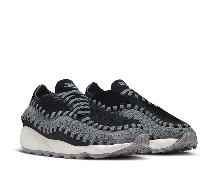 Nike Air Footscape Woven W Black side view — woven upper Smoke Grey Sail