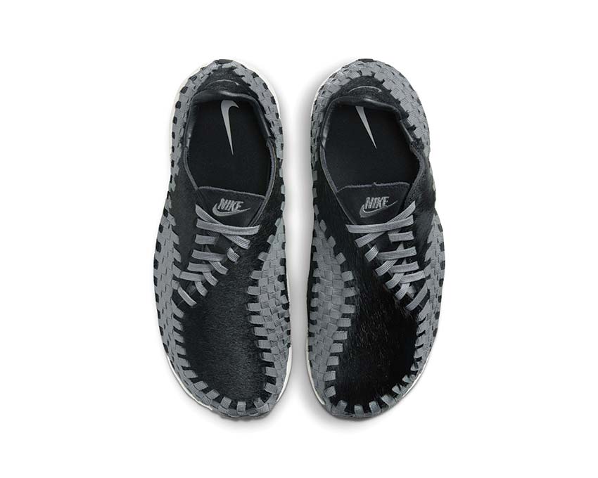 Nike Air Footscape Woven W Black detail — weave pattern Smoke Grey and Sail