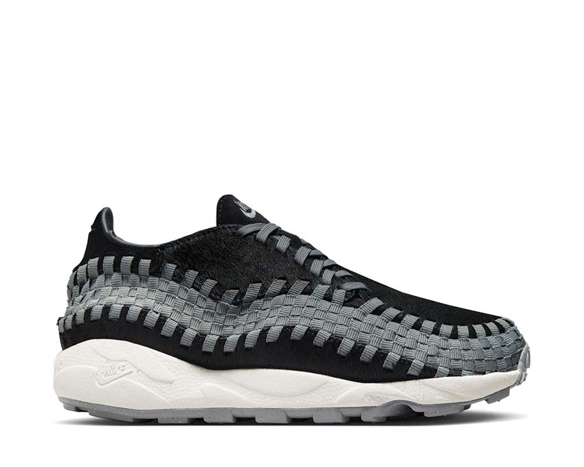 Nike Air Footscape Woven W Black Smoke Grey — women's sneaker woven upper