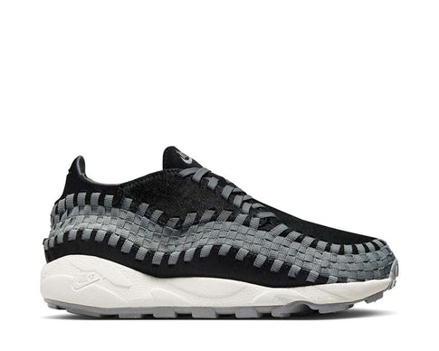 Nike Air Footscape Woven W Black Smoke Grey — women's sneaker woven upper