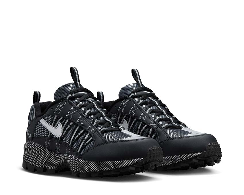 Nike Air Humara QS Black Metallic Silver side view — nylon and suede