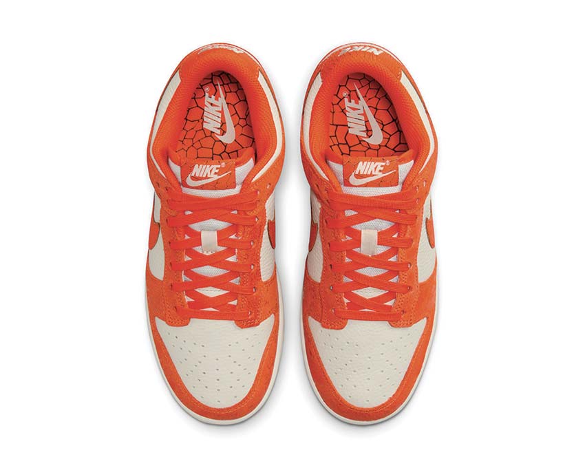 Nike Dunk Low Wmns Light Bone Detail — zweifarbiges Leder Safety Orange