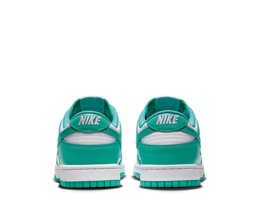 Nike Dunk Low Retro White Sohle — vulkanisierter Kautschuk Clear Jade