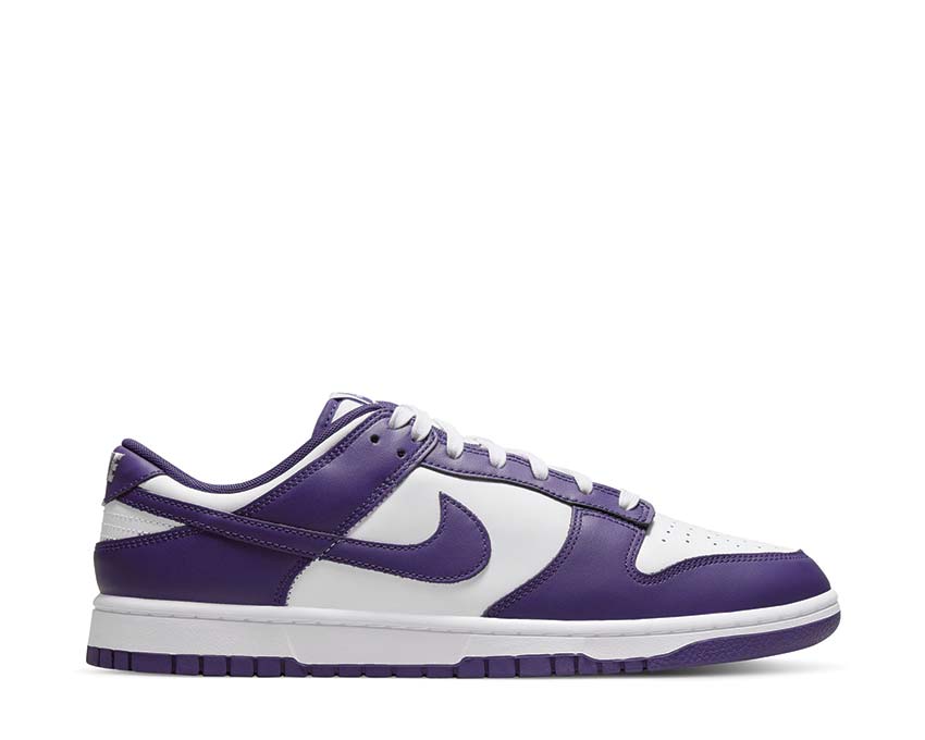 Nike Dunk Low Retro White Court Purple Orange — men's sneaker court colorway