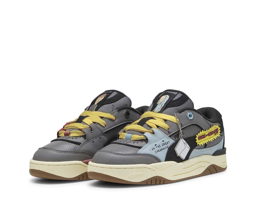 Puma 180 Beavis Butthead Cool Dark Gray Black vue latérale — imprimé graphique MTV